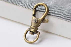 10 pcs Antique Bronze Lobster Swivel Clasps 16x40mm A4033