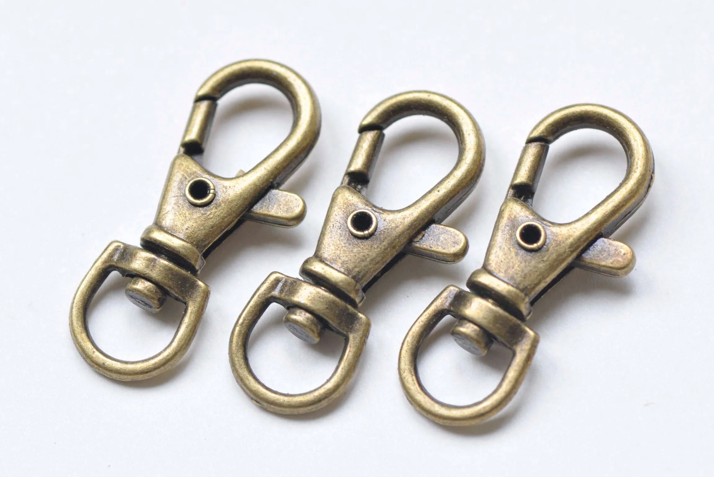 10 pcs Antique Bronze Lobster Swivel Clasps 16x40mm A4033