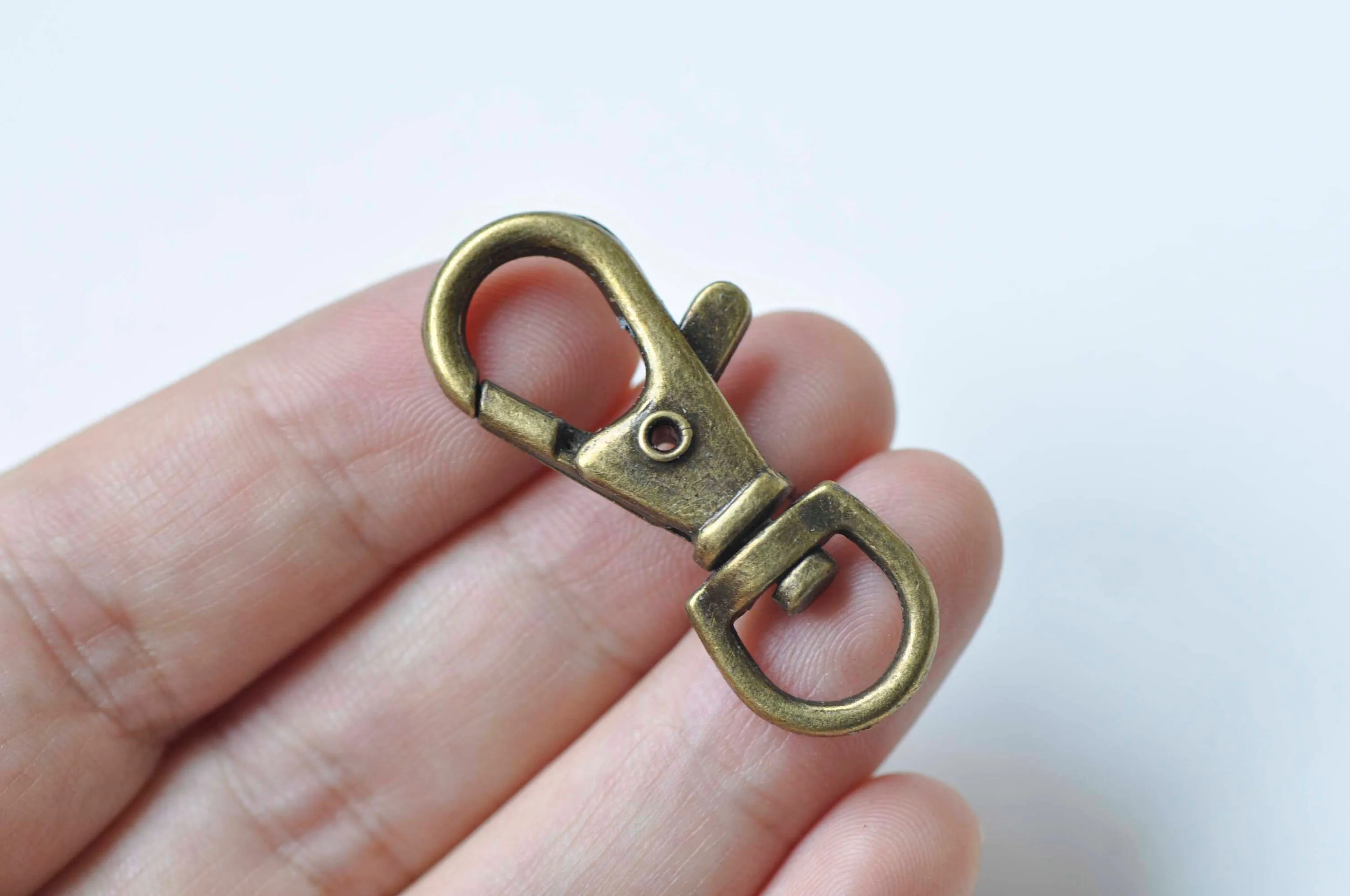 10 pcs Antique Bronze Lobster Swivel Clasps 16x40mm A4033