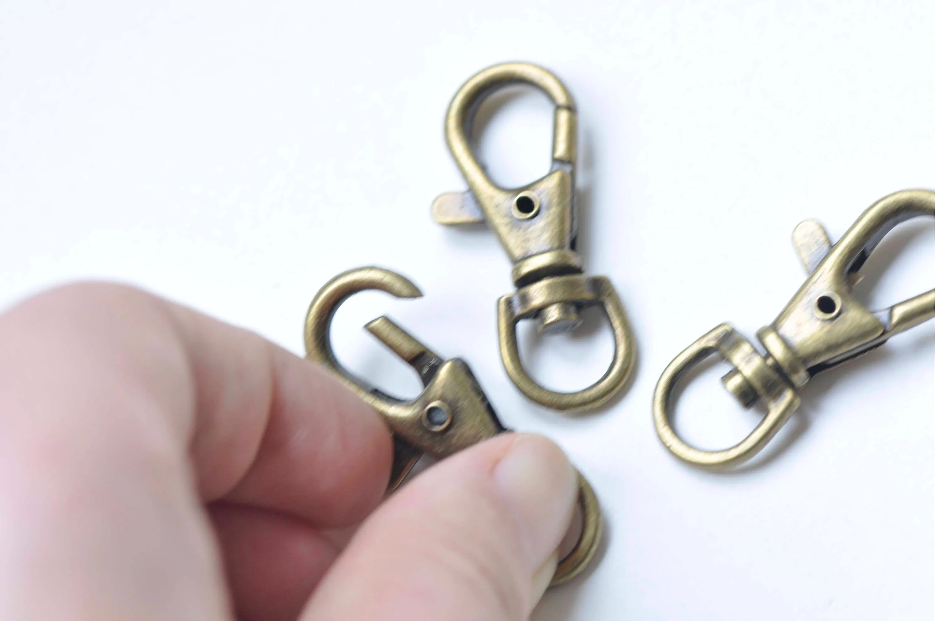 10 pcs Antique Bronze Lobster Swivel Clasps 16x40mm A4033