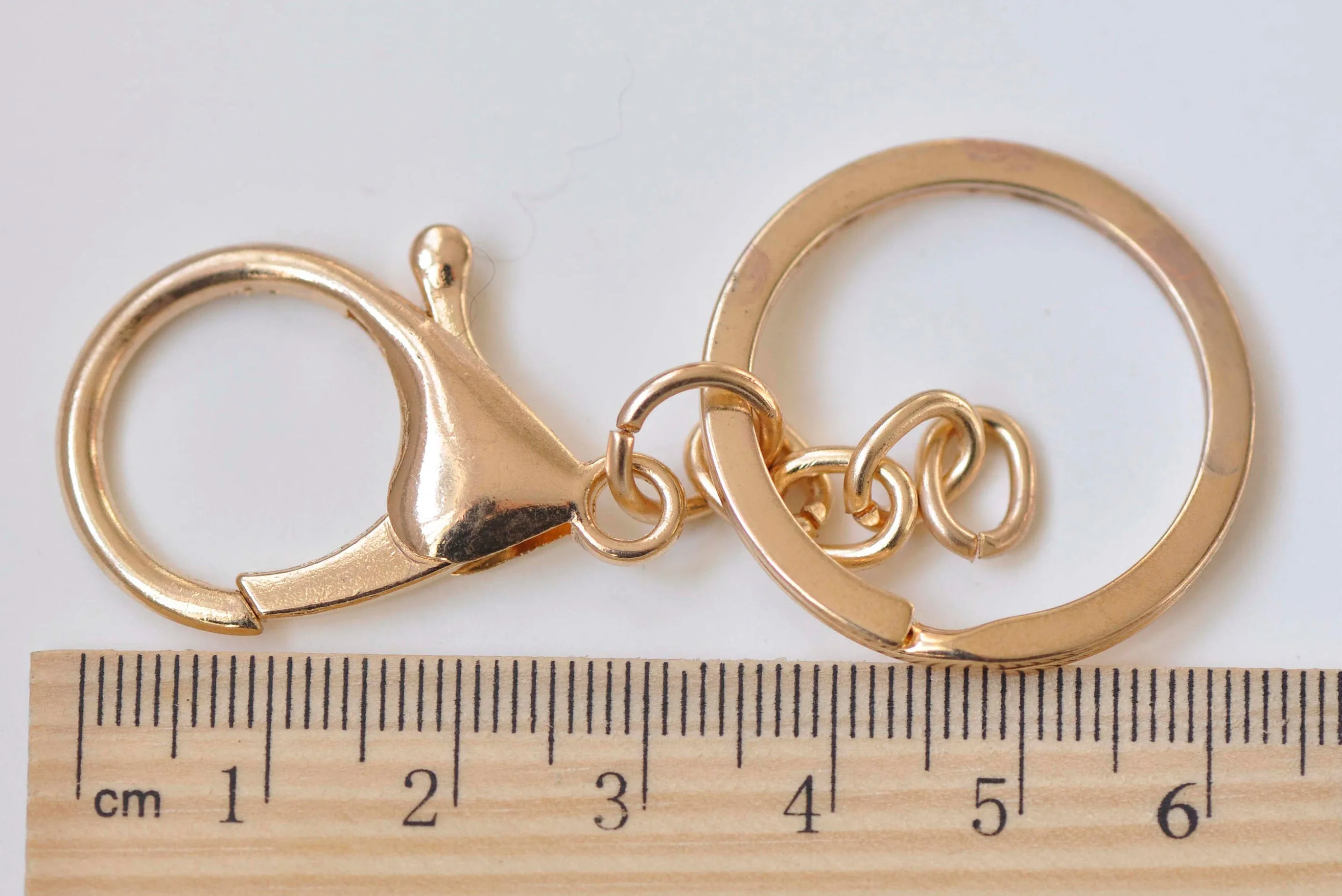 10 pcs Keychain Key Ring Clasps Antique Bronze/Light Gold/Rhodium