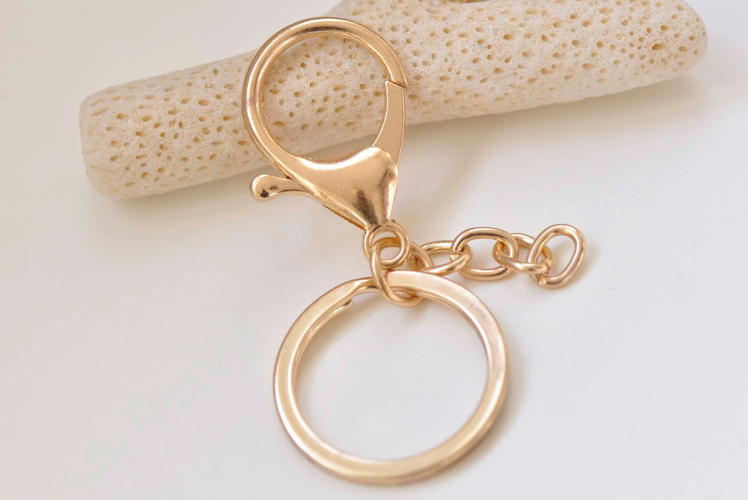 10 pcs Keychain Key Ring Clasps Antique Bronze/Light Gold/Rhodium