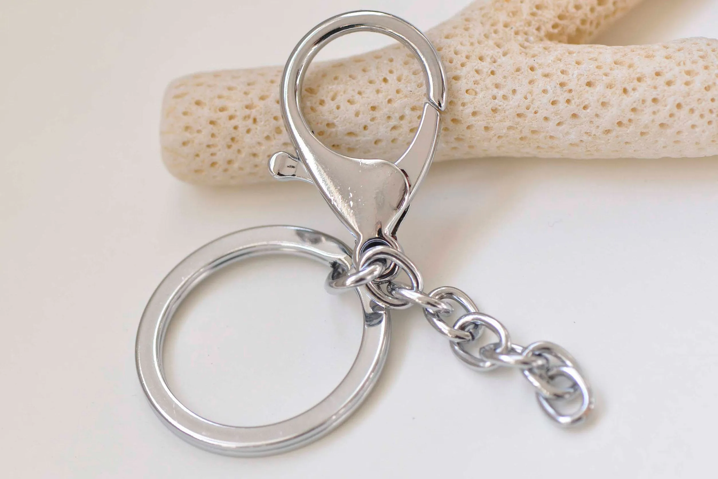 10 pcs Keychain Key Ring Clasps Antique Bronze/Light Gold/Rhodium