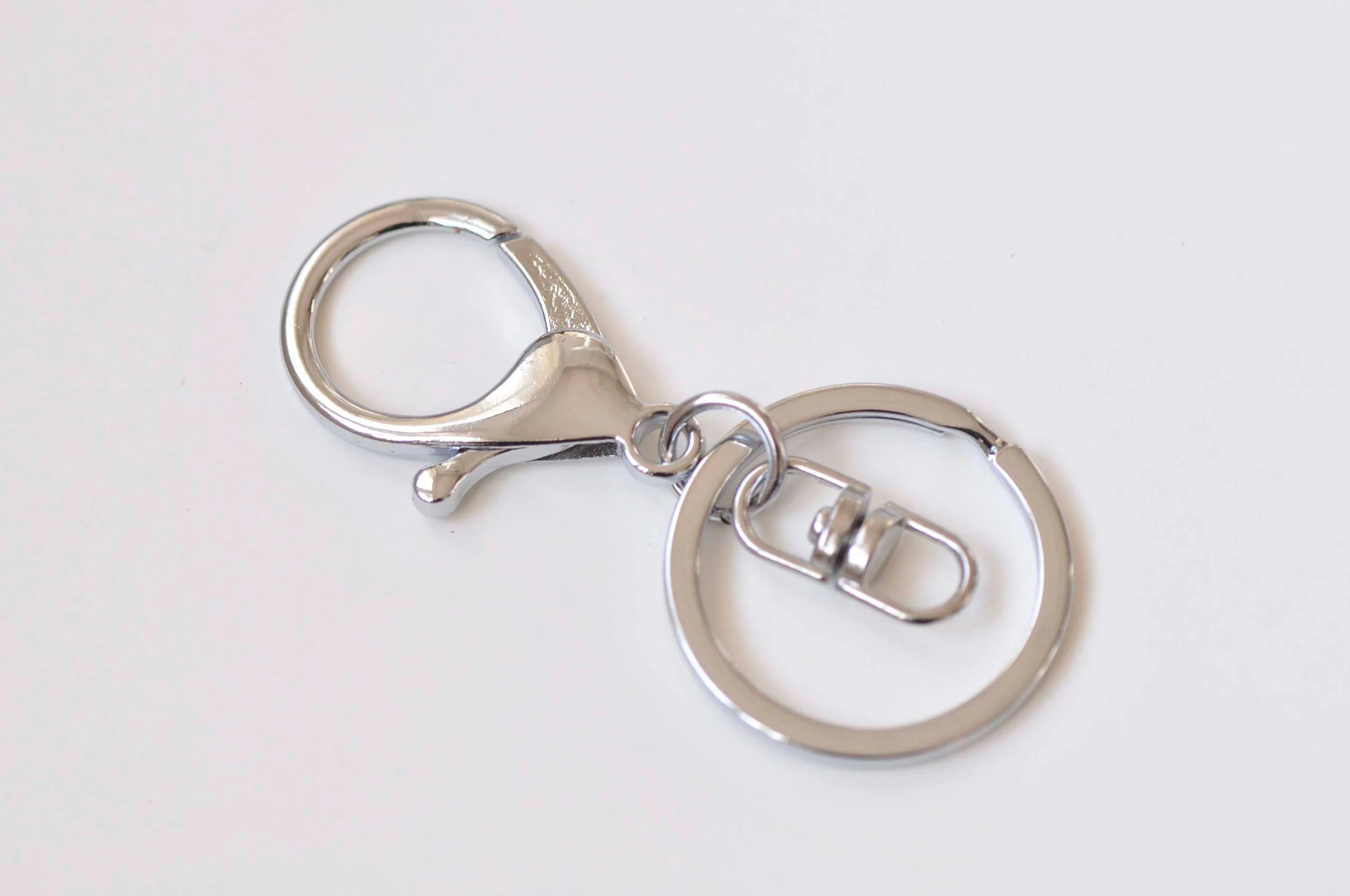 10 pcs Large Keychain Key Ring Clasps Antique Bronze/Light Gold/Rhodium