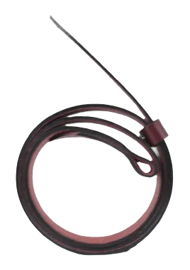 1.5" Wide Burgundy Leather Belt Strap with Chicago Screws Replacement