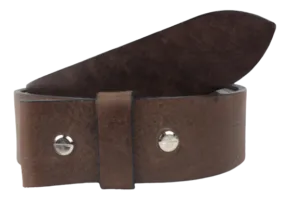 1.75 Inch (45mm) Dark Brown Belt Strap for Removable Buckles Chicago Screws