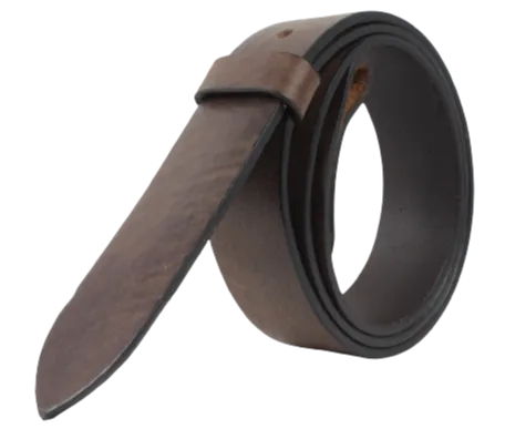 1.75 Inch (45mm) Dark Brown Belt Strap for Removable Buckles Chicago Screws
