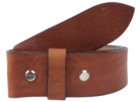 1.75 Inch (45mm) Dark Tan Belt Strap for Removable Buckles Chicago Screws