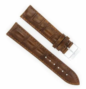 17MM ITALIA LEATHER WATCH BAND STRAP FOR CARTIER TANK FRANCAISE SOLO LIGHT BROWN