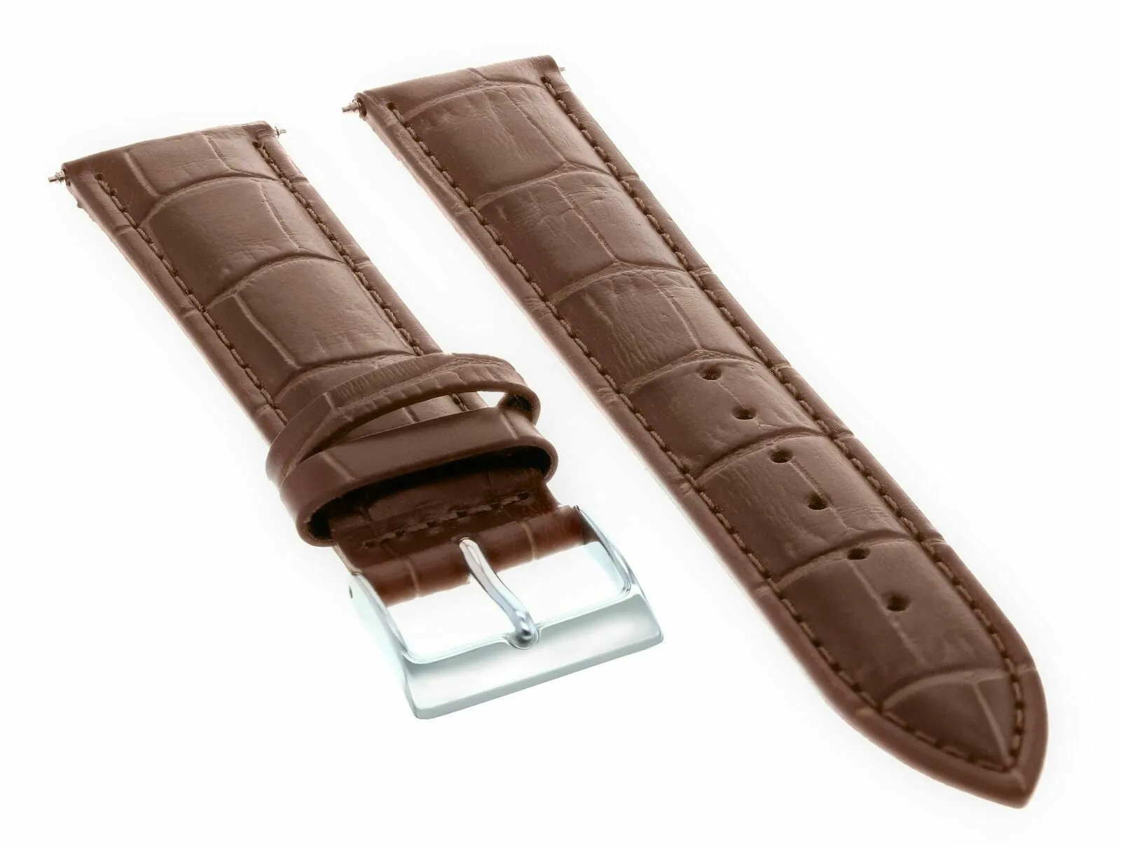 17MM ITALIA LEATHER WATCH BAND STRAP FOR CARTIER TANK FRANCAISE SOLO LIGHT BROWN