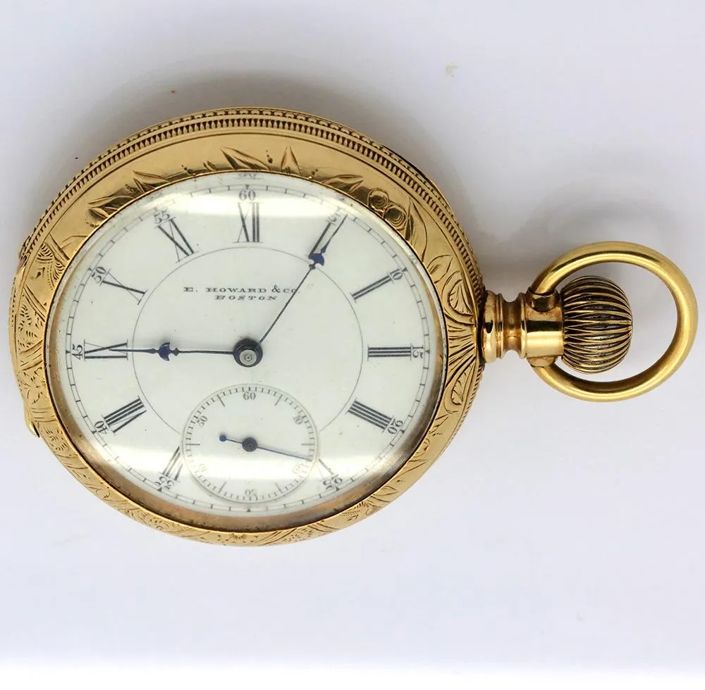 1870s E. Howard Series V 14K Gold Pocket Watch - 15 Jewel, Running