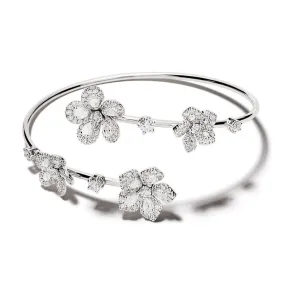 18kt white gold Miss Daisy Open Twist diamond bangle