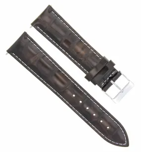 18MM LEATHER WATCH STRAP BAND FOR ROLEX CELLINI WATCH  DATE DARK BROWN WS