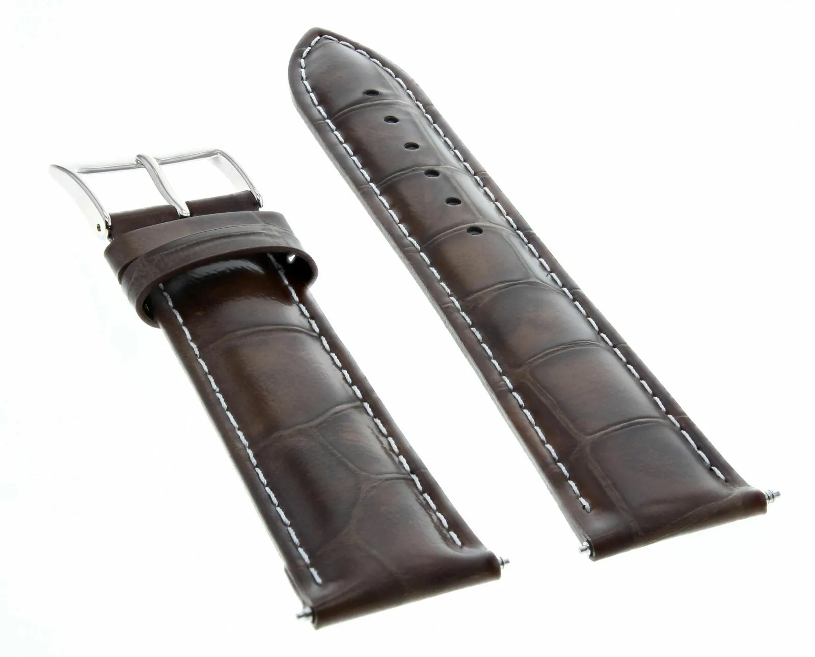 18MM LEATHER WATCH STRAP BAND FOR ROLEX CELLINI WATCH  DATE DARK BROWN WS