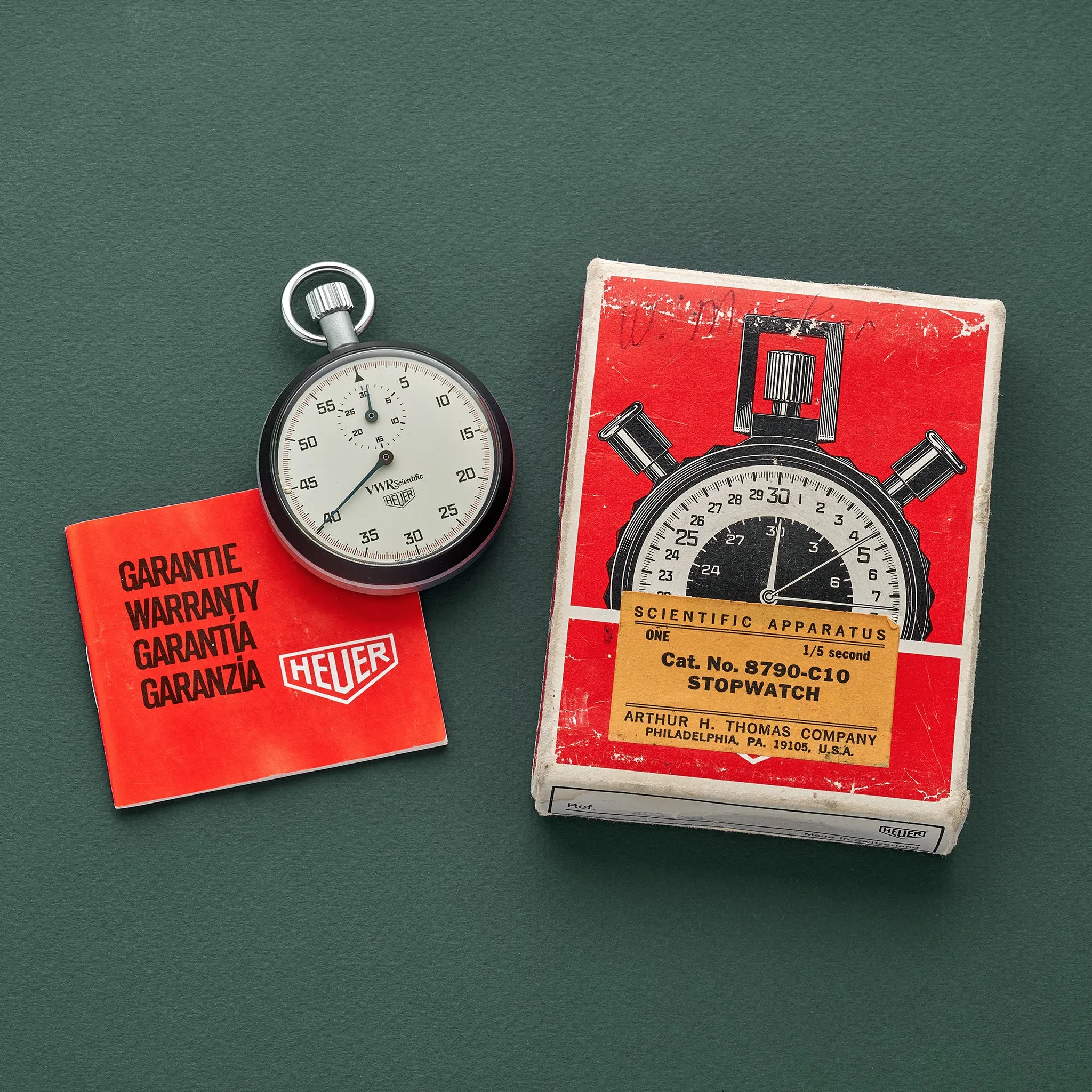 1970s Heuer Ref. 403.201 Stopwatch For VWR Scientific New Old Stock