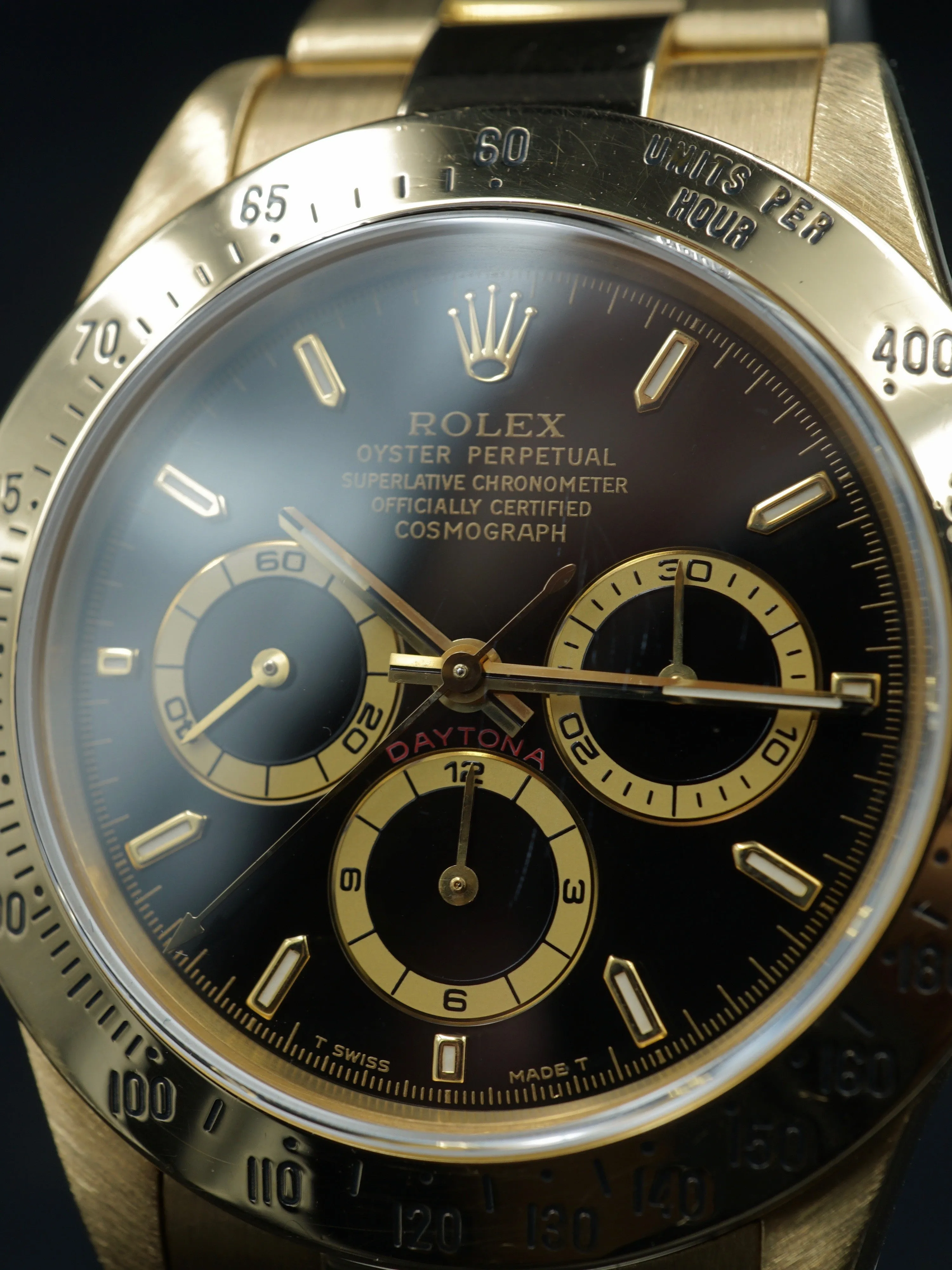 1997 Rolex Daytona Ref. 16528 "Zenith Era" 18k YG Black Dial