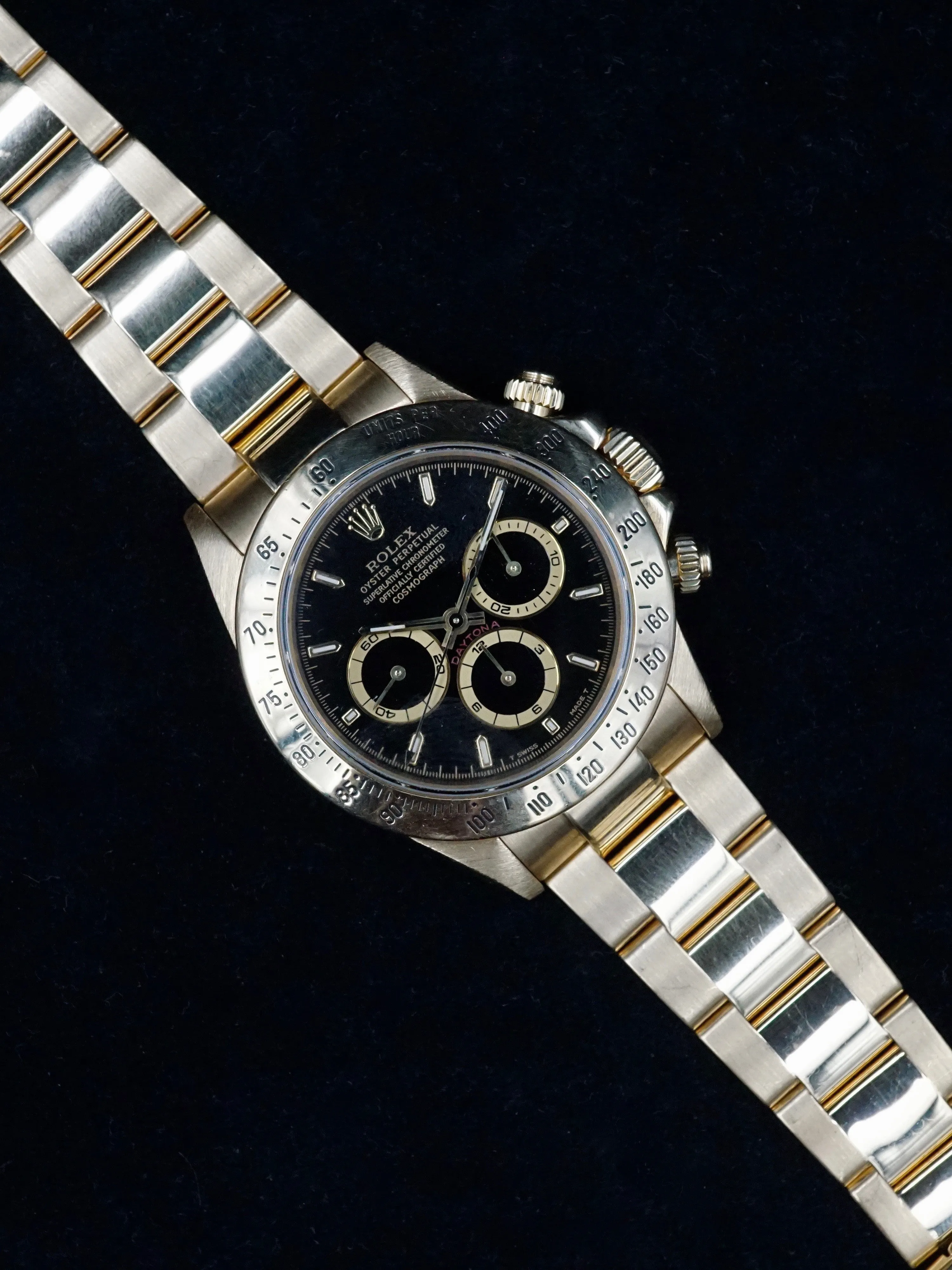 1997 Rolex Daytona Ref. 16528 "Zenith Era" 18k YG Black Dial