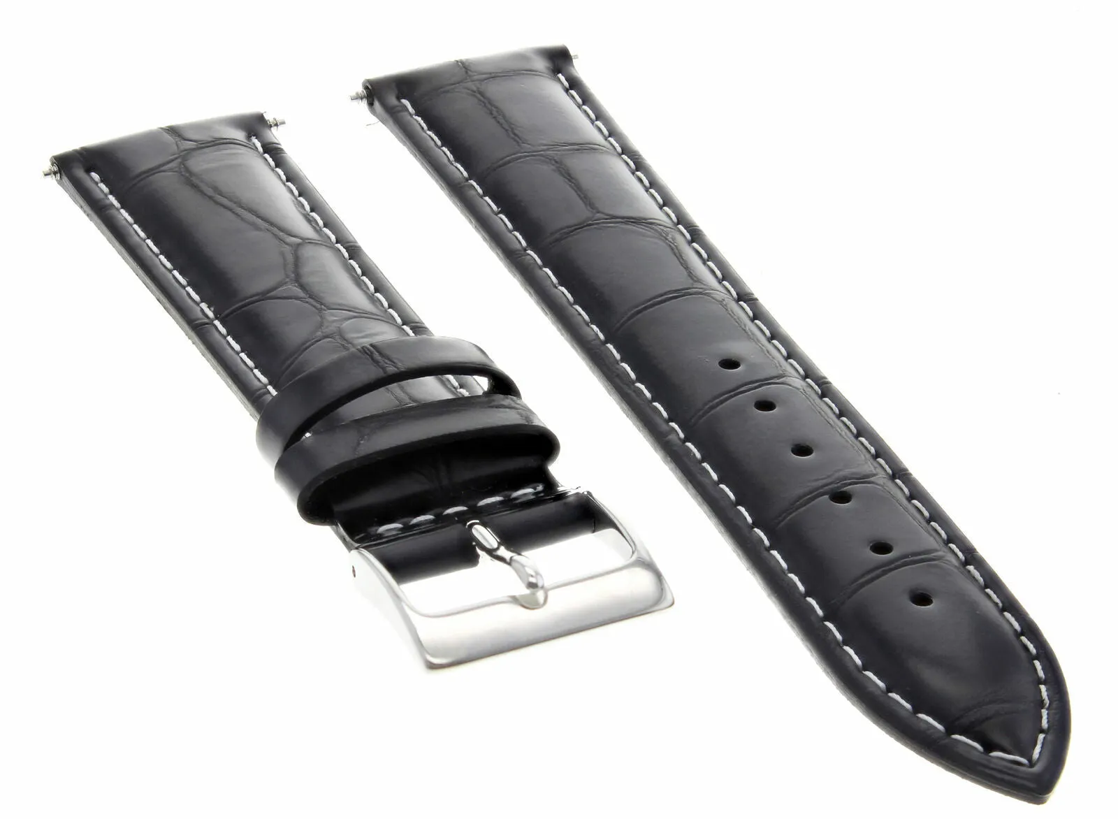 19MM ITALIAN LEATHER WATCH STRAP BAND FOR CITIZEN ECODRIVE BM8180-03E BLACK WS