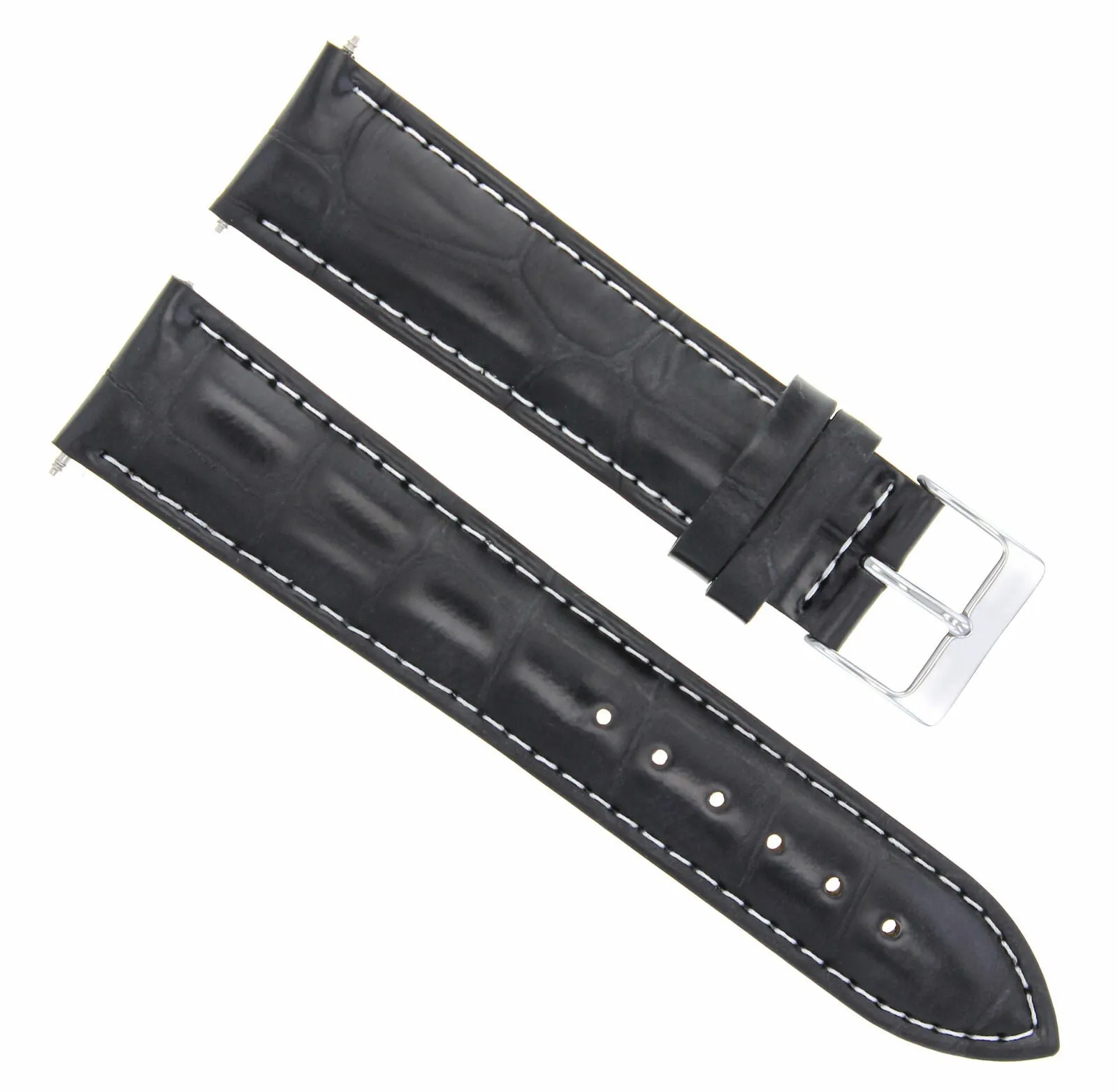 19MM ITALIAN LEATHER WATCH STRAP BAND FOR CITIZEN ECODRIVE BM8180-03E BLACK WS