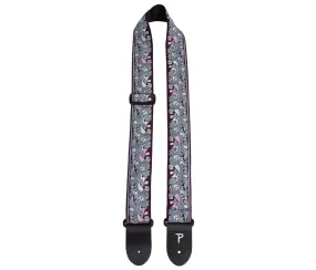 2” HERITAGE BIRDS PATTERN JACQUARD GUITAR STRAP