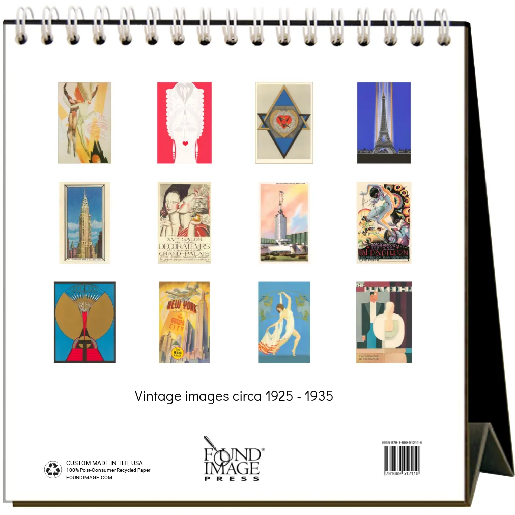 2025 Art Deco Easel Desk Calendar