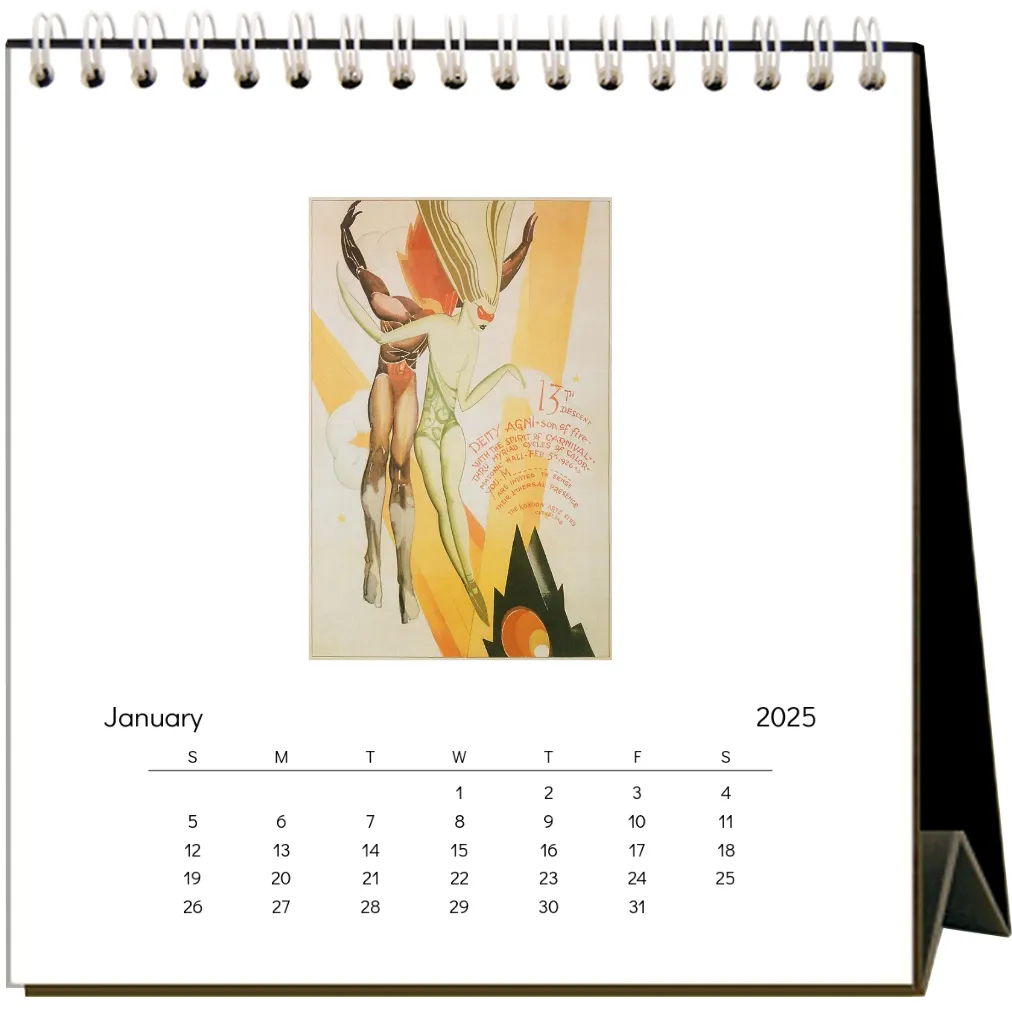 2025 Art Deco Easel Desk Calendar