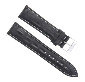20MM ITALIAN LEATHER STRAP BAND FOR 38MM SEIKO SARB017 WATCH AUTOMATIC BLACK W/S