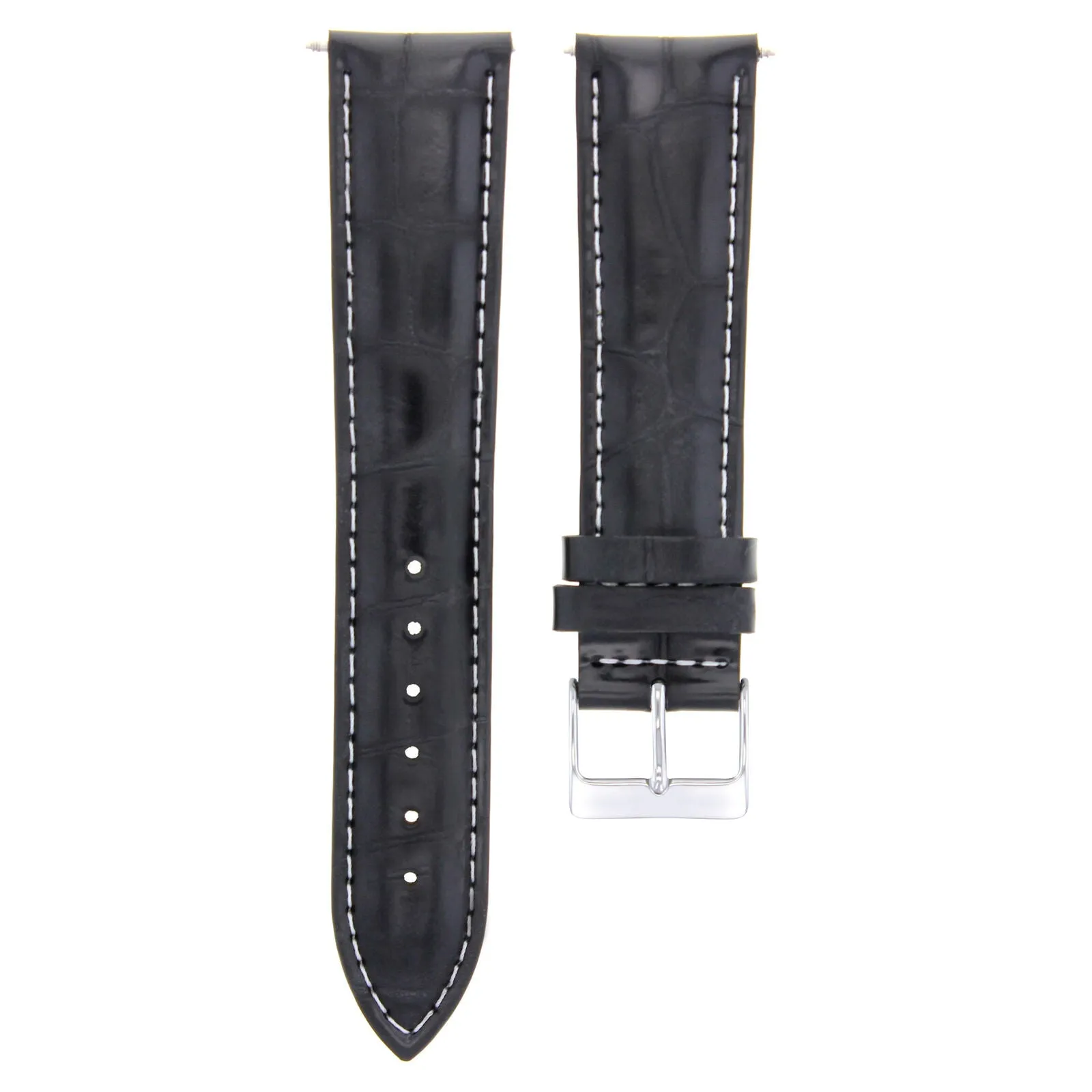 20MM ITALIAN LEATHER STRAP BAND FOR 38MM SEIKO SARB017 WATCH AUTOMATIC BLACK W/S