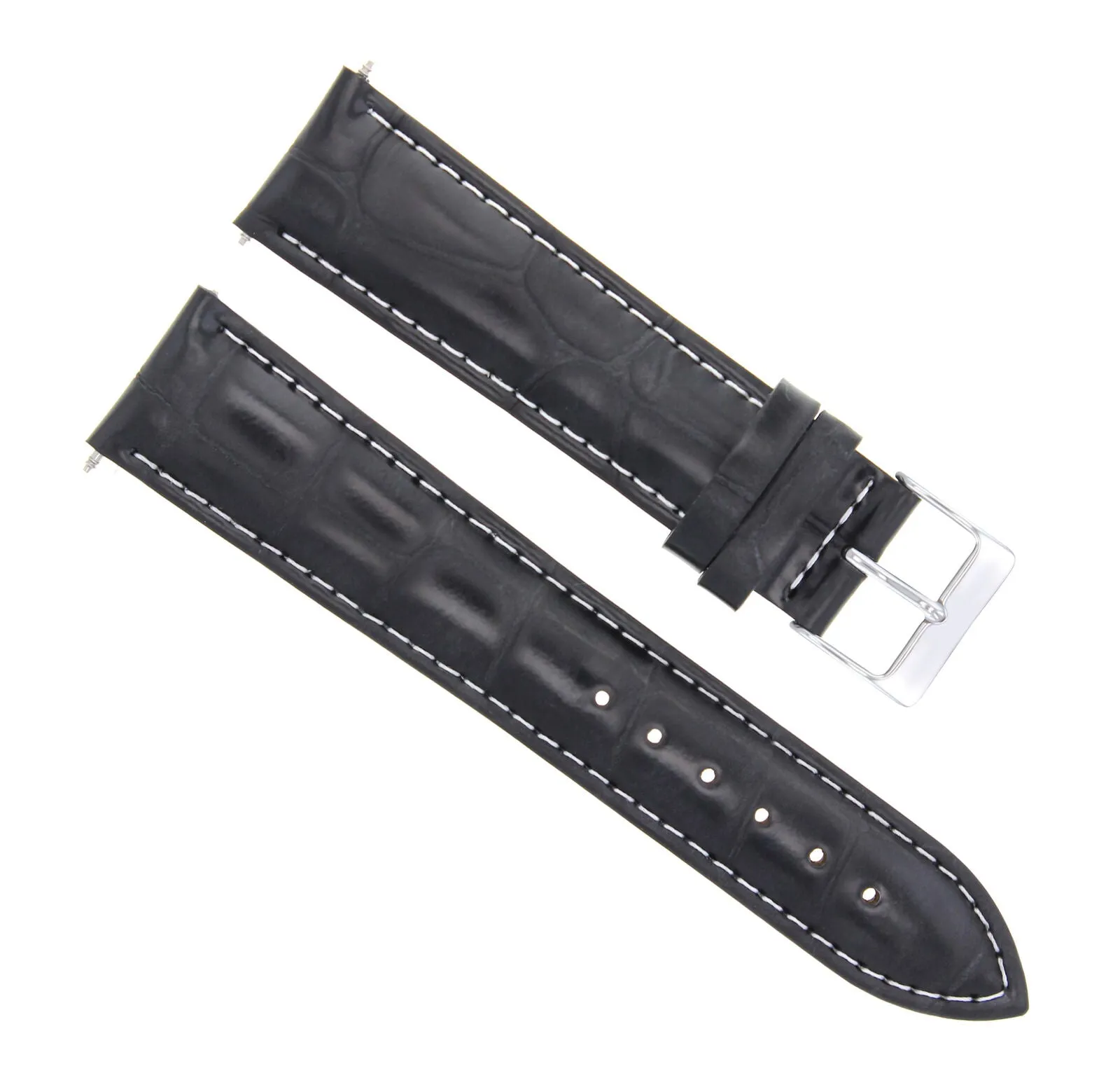 20MM ITALIAN LEATHER STRAP BAND FOR 38MM SEIKO SARB017 WATCH AUTOMATIC BLACK W/S
