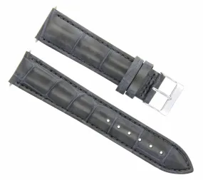 20MM ITALIAN LEATHER WATCH STRAP BAND FOR 36MM ROLEX DATEJUST, DATE WATCH  GREY