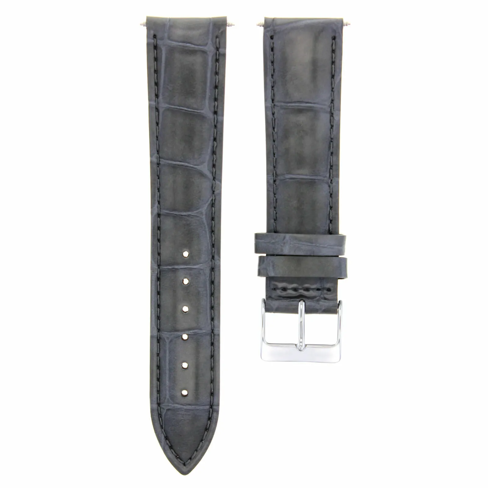 20MM ITALIAN LEATHER WATCH STRAP BAND FOR 36MM ROLEX DATEJUST, DATE WATCH  GREY