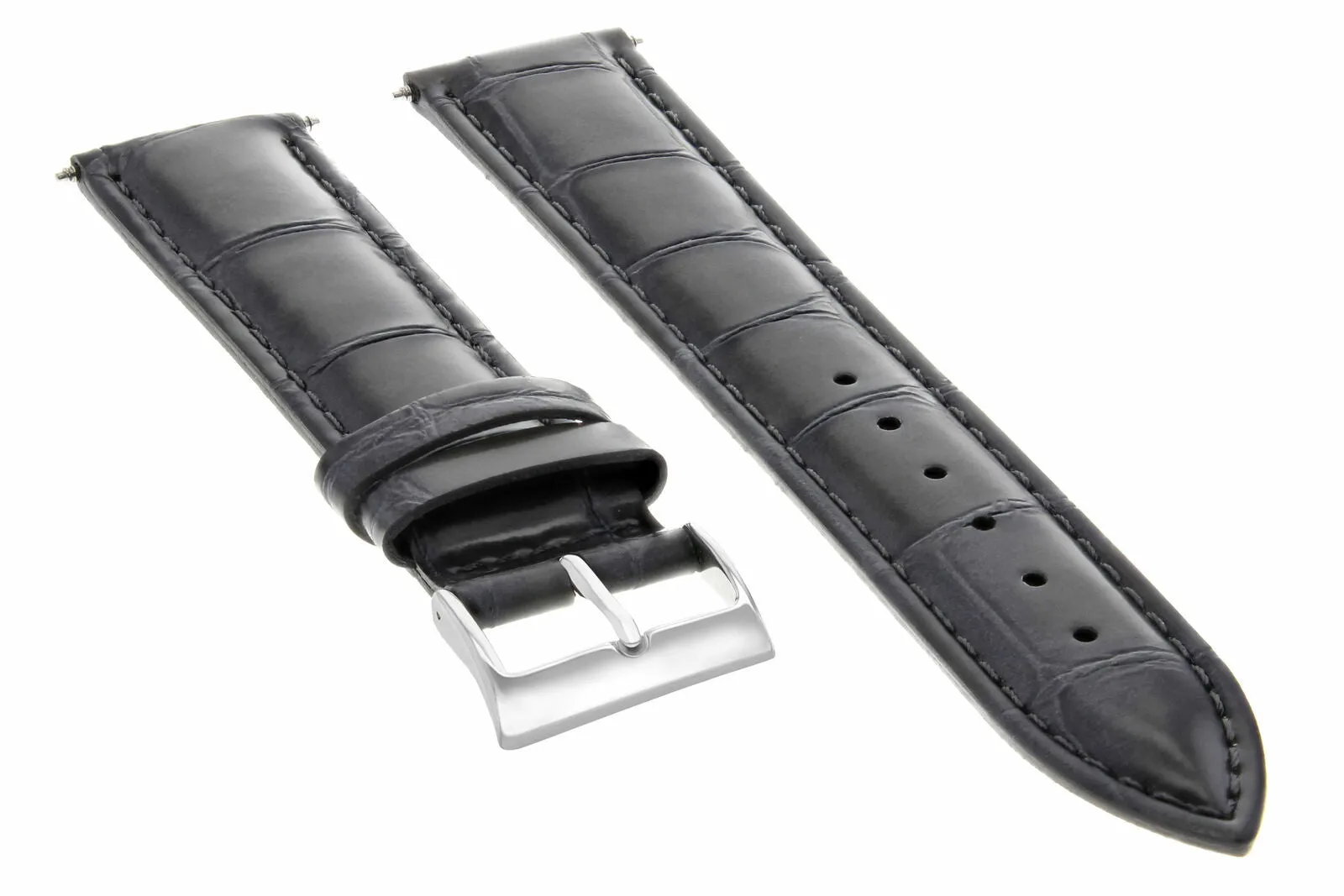 20MM ITALIAN LEATHER WATCH STRAP BAND FOR 36MM ROLEX DATEJUST, DATE WATCH  GREY