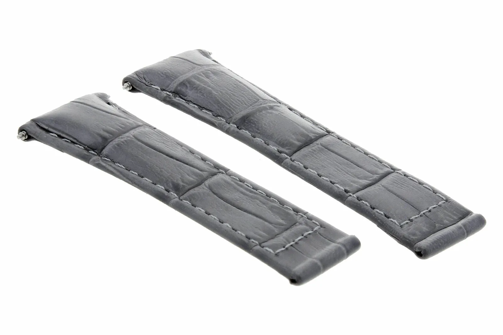 20MM LEATHER BAND STRAP FOR ROLEX DAYTONA 16520 116508 116523 GREY REGULAR GOLD