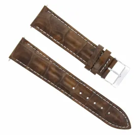 20MM LEATHER WATCH BAND STRAP FOR TAG HEUER AQUARACER F1 WAF1112 LIGHT BROWN WS