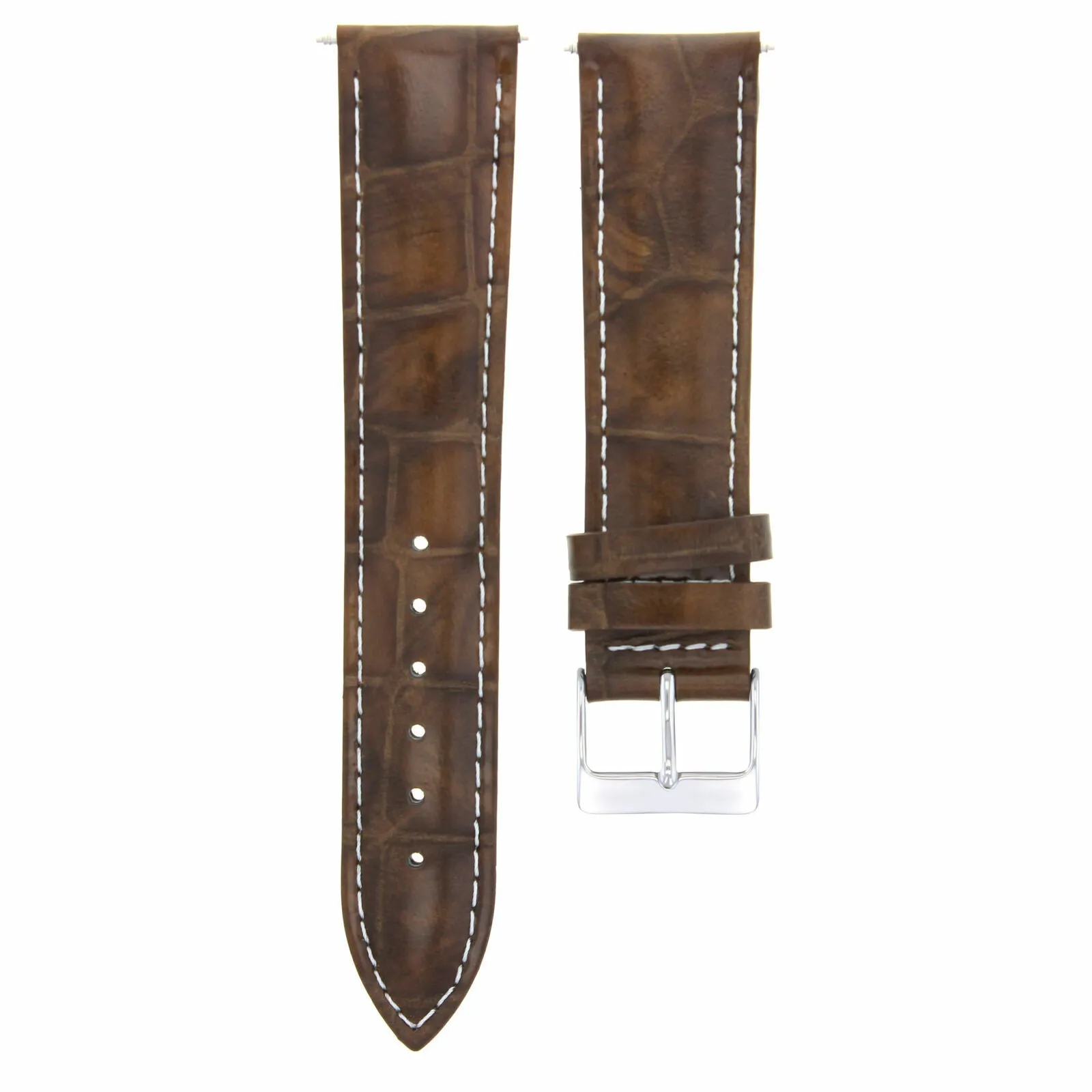 20MM LEATHER WATCH BAND STRAP FOR TAG HEUER AQUARACER F1 WAF1112 LIGHT BROWN WS