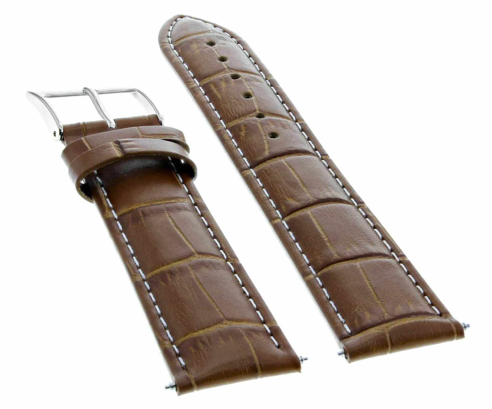 20MM LEATHER WATCH BAND STRAP FOR TAG HEUER AQUARACER F1 WAF1112 LIGHT BROWN WS