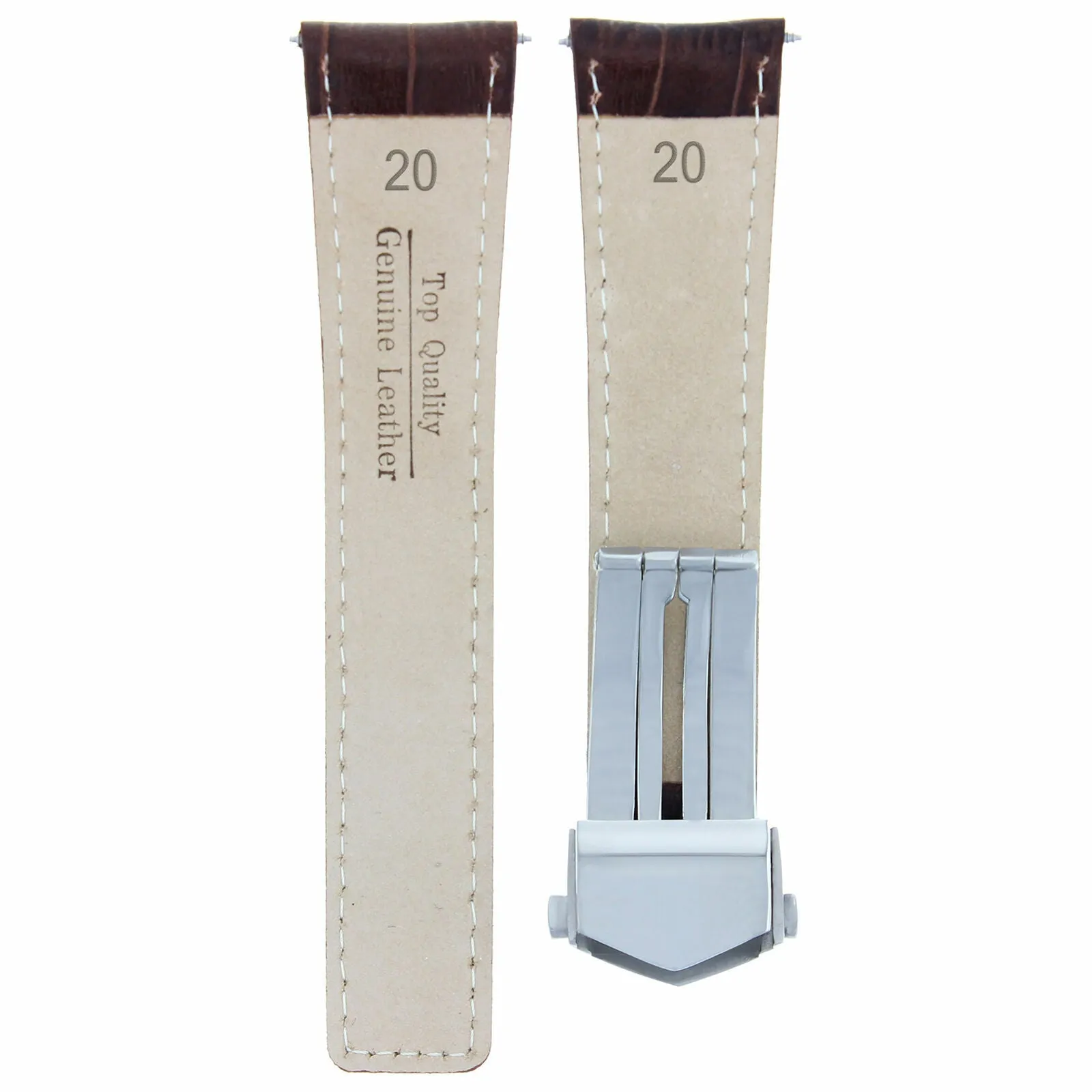 20MM LEATHER WATCH STRAP BAND FOR TAG HEUER CARRERA BROWN WS FIT FC-5037-39-40