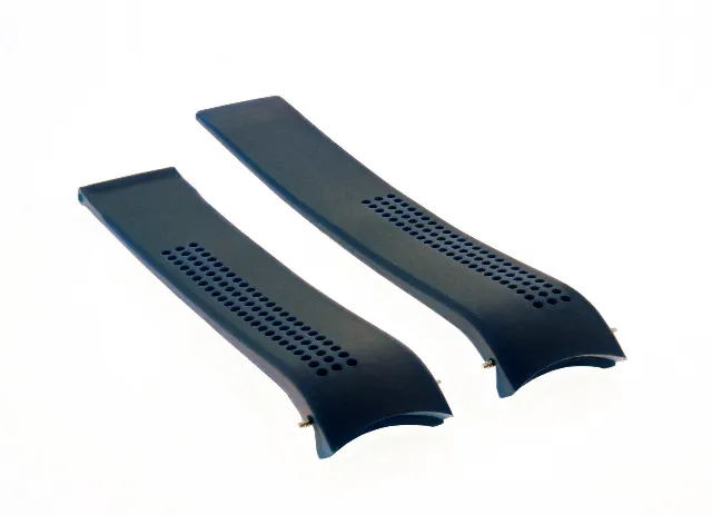 20MM RUBBER STRAP BAND FOR TAG HEUER CARRERA CV2014 CALIBRE BLACK CLASP BLUE