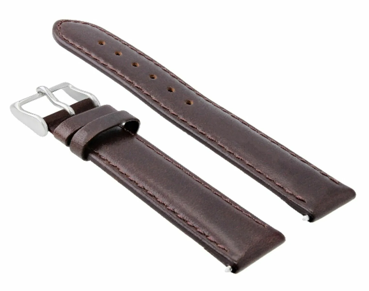 22MM LEATHER WATCH STRAP SMOOTH BAND FOR BREITLING CHRONOMAT BENTELY DARK BROWN