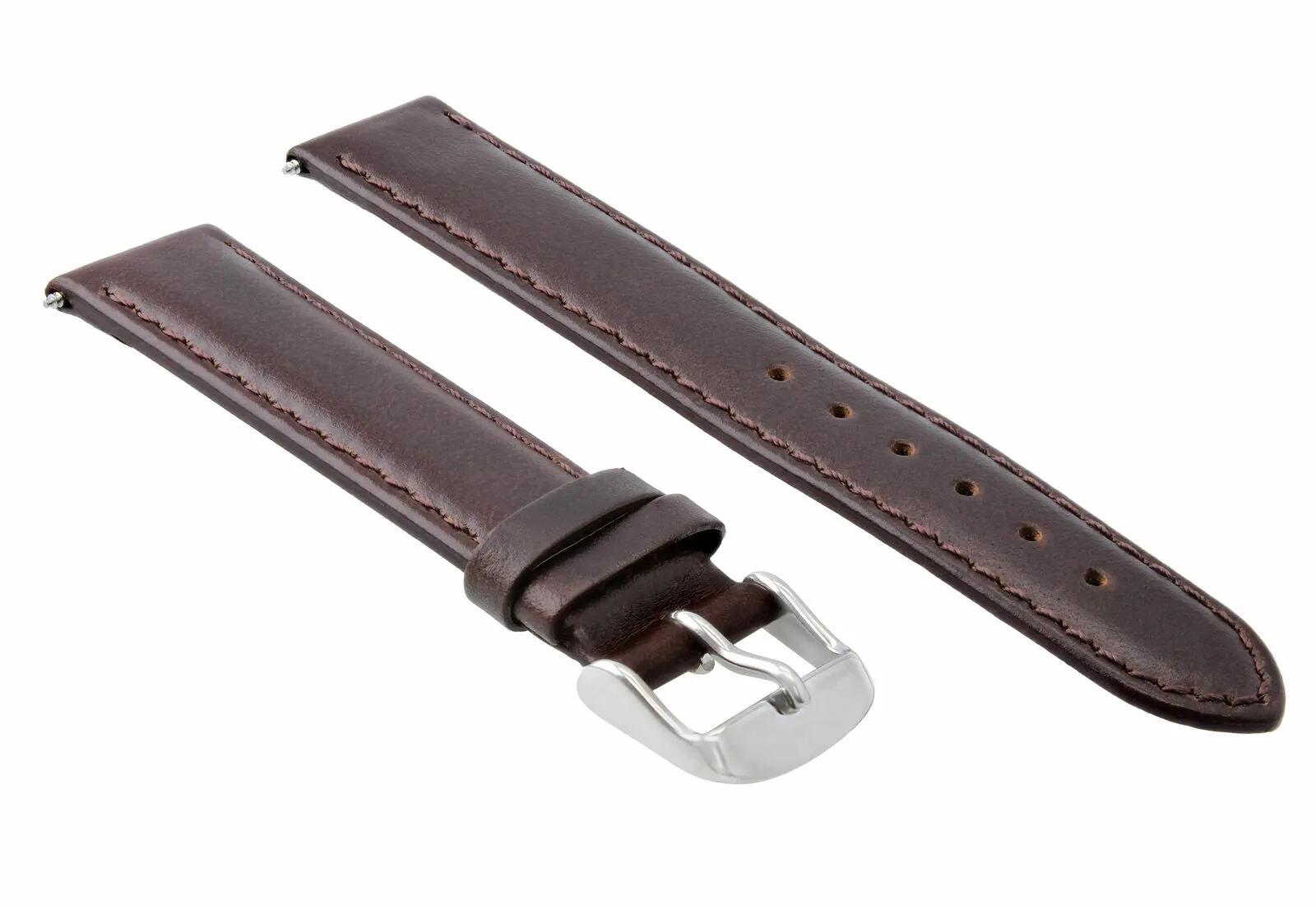 22MM LEATHER WATCH STRAP SMOOTH BAND FOR BREITLING CHRONOMAT BENTELY DARK BROWN