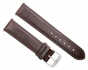 22MM LEATHER WATCH STRAP SMOOTH BAND FOR BREITLING CHRONOMAT BENTELY DARK BROWN