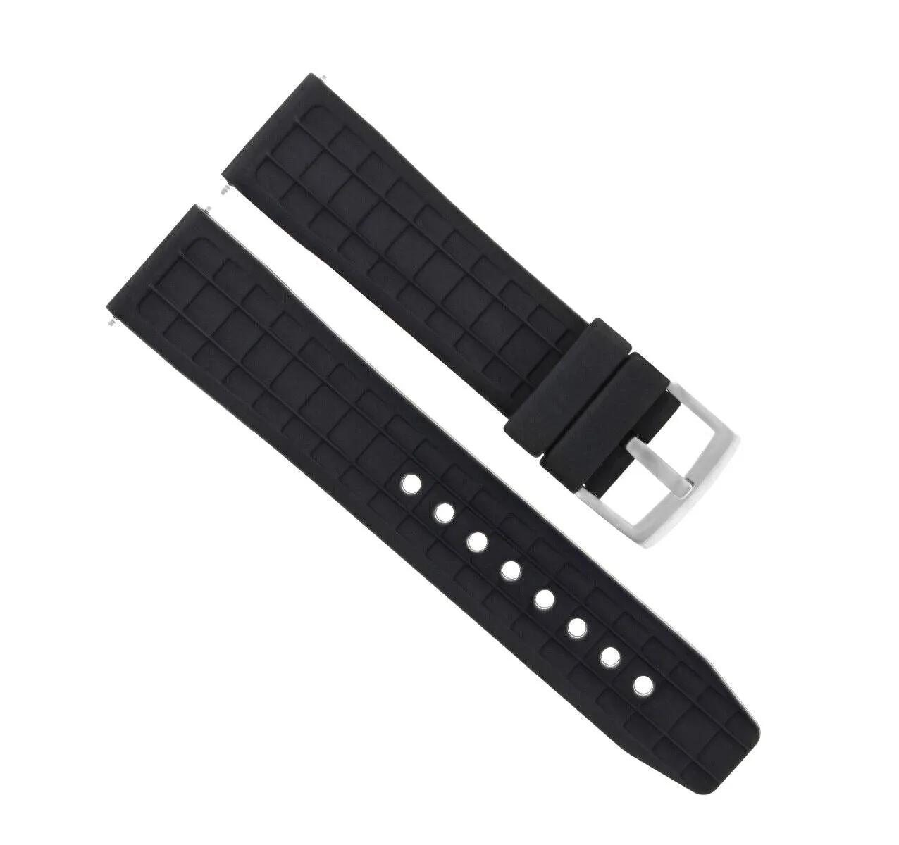 22MM RUBBER DIVER WATCH BAND STRAP FOR TAG HEUER CARRERA MONACO AQUARACER BLACK