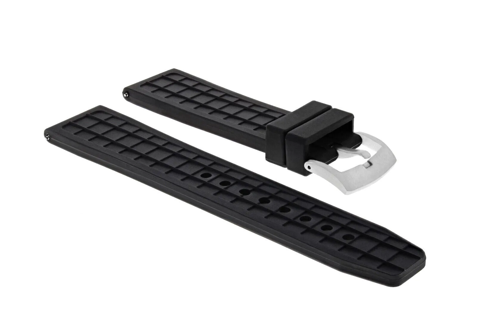 22MM RUBBER DIVER WATCH BAND STRAP FOR TAG HEUER CARRERA MONACO AQUARACER BLACK