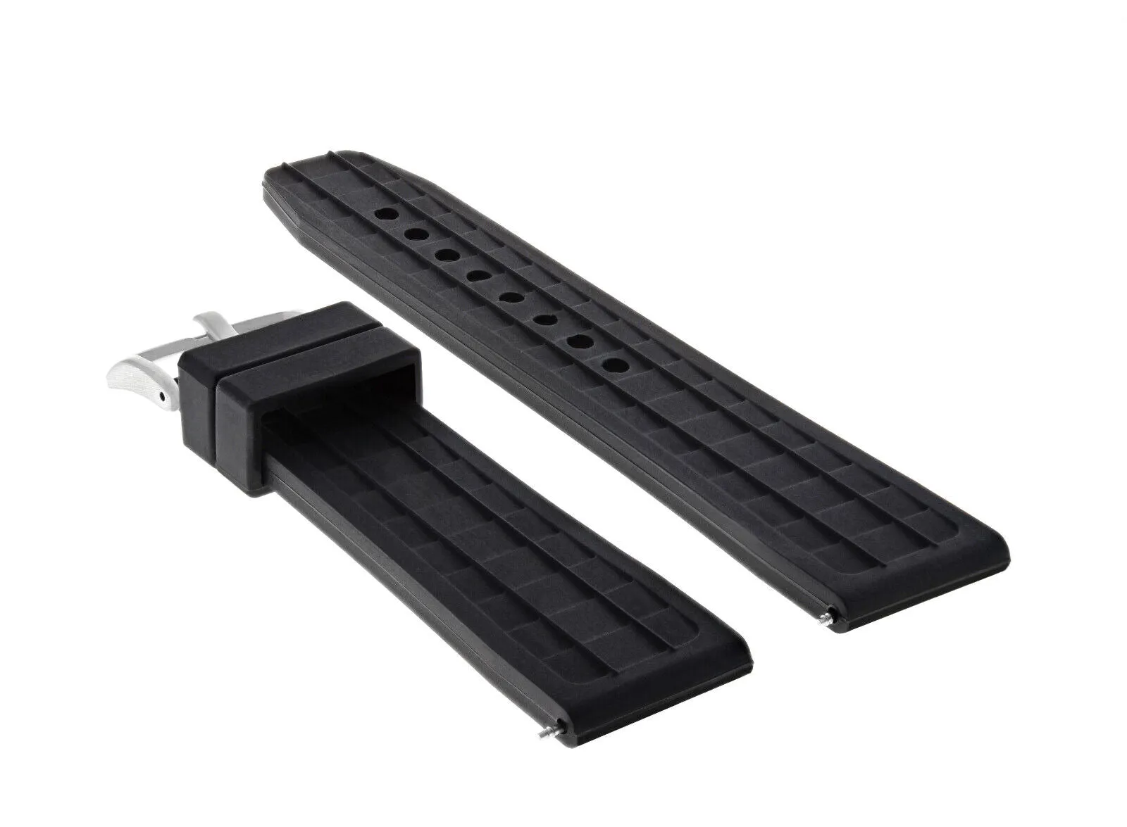 22MM RUBBER DIVER WATCH BAND STRAP FOR TAG HEUER CARRERA MONACO AQUARACER BLACK