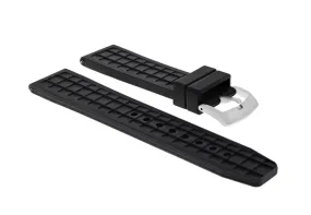 22MM RUBBER DIVER WATCH BAND STRAP FOR TAG HEUER CARRERA MONACO AQUARACER BLACK