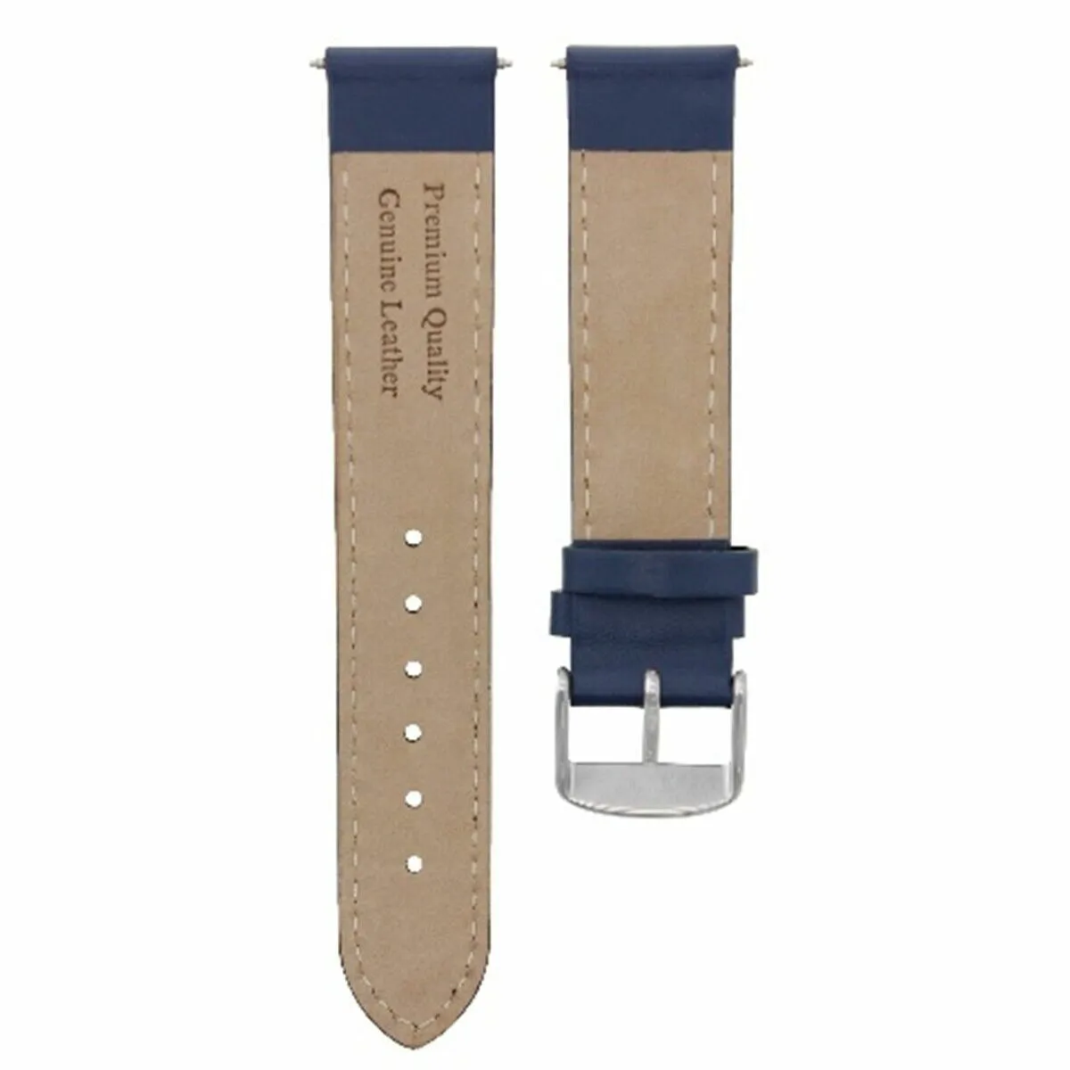 22MM SMOOTH LEATHER WATCH BAND STRAP FOR 43MM SEIKO SNN241 SUP880 WATCH BLUE WS