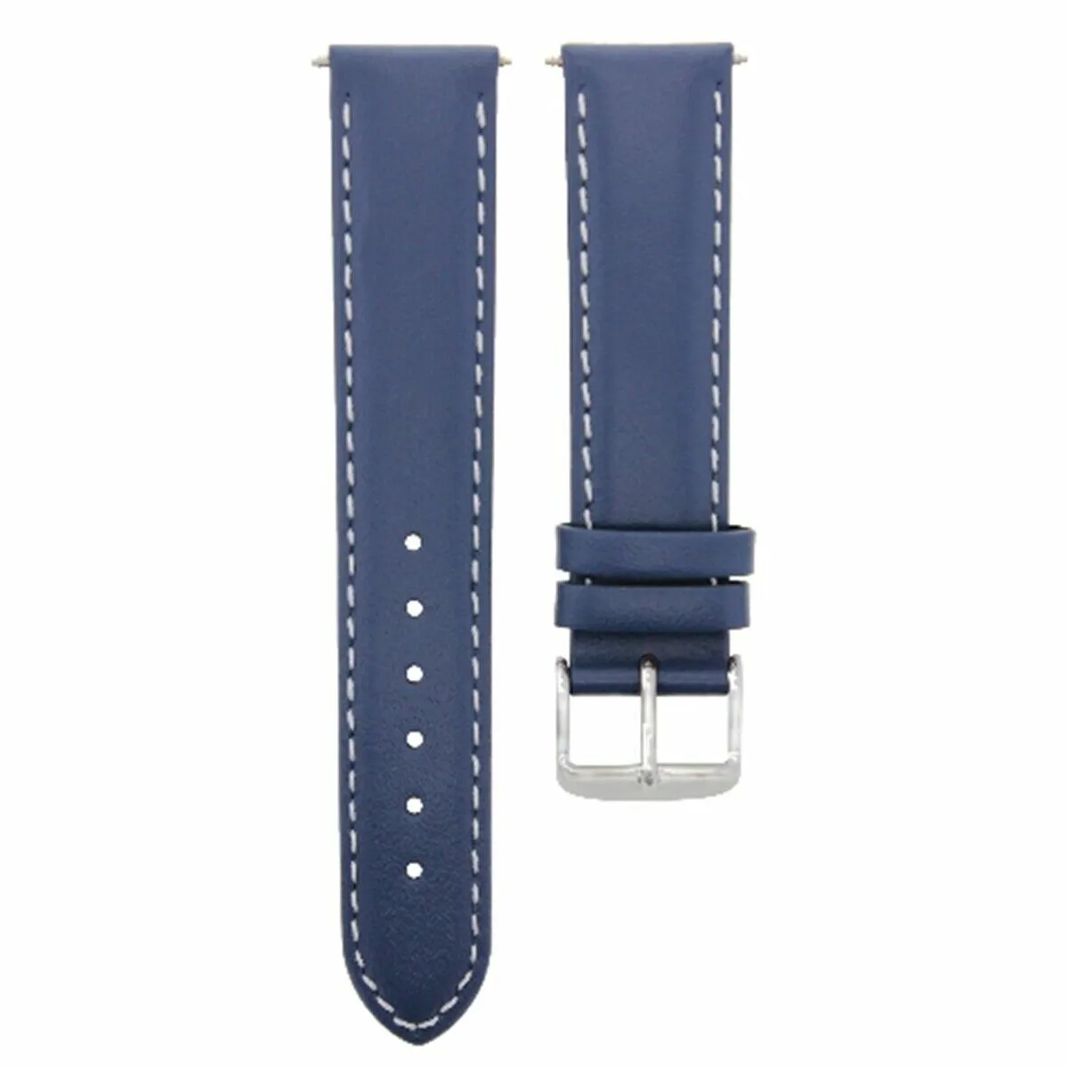 22MM SMOOTH LEATHER WATCH BAND STRAP FOR 43MM SEIKO SNN241 SUP880 WATCH BLUE WS