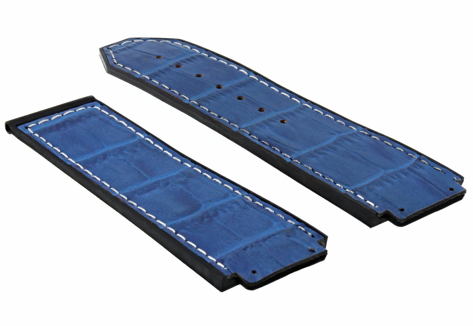 24MM ALLIGATOR LEATHER BAND STRAP FOR 44MM HUBLOT BIG BANG BLUE WS 4 SC S/DRIVER