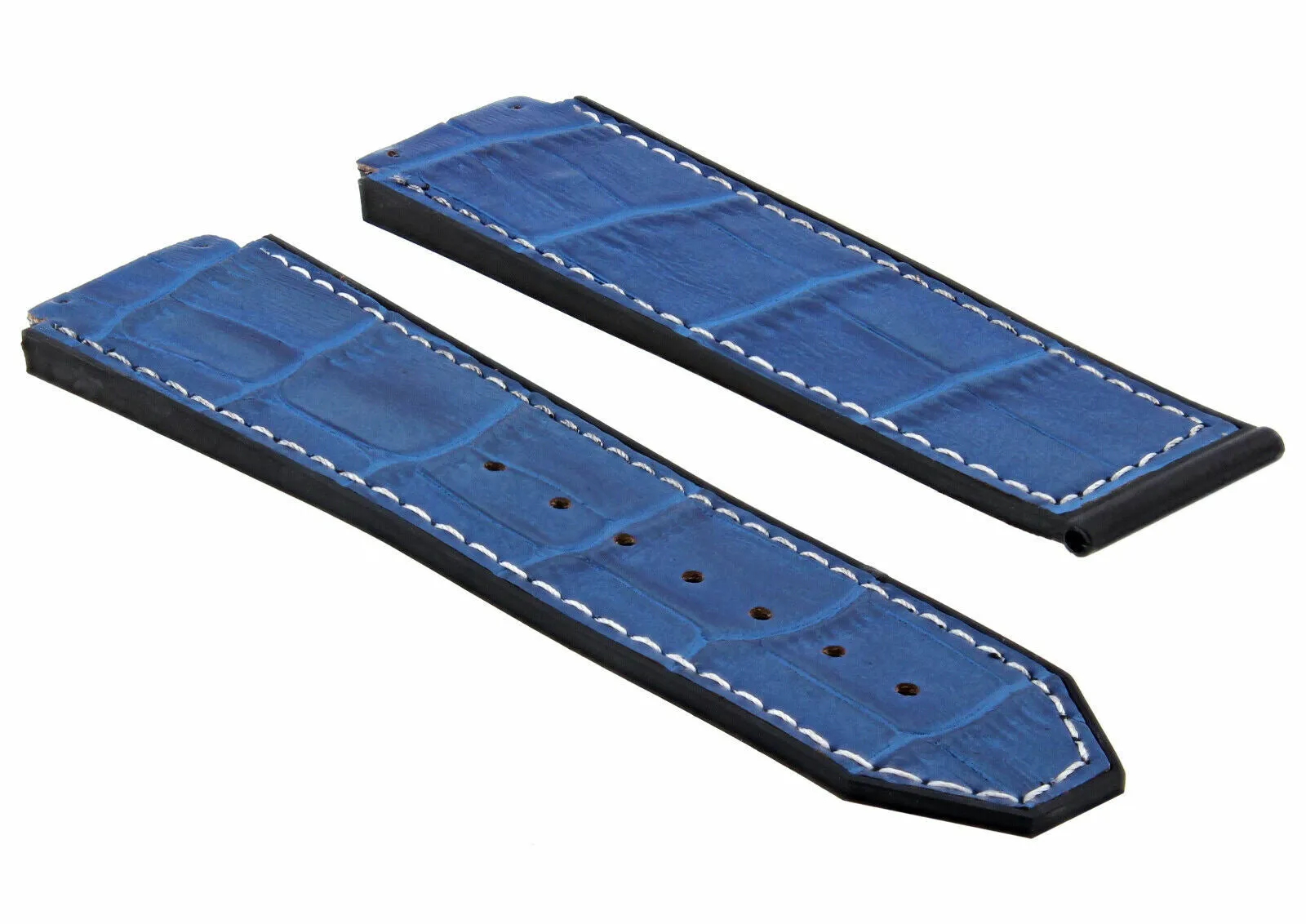 24MM ALLIGATOR LEATHER BAND STRAP FOR 44MM HUBLOT BIG BANG BLUE WS 4 SC S/DRIVER