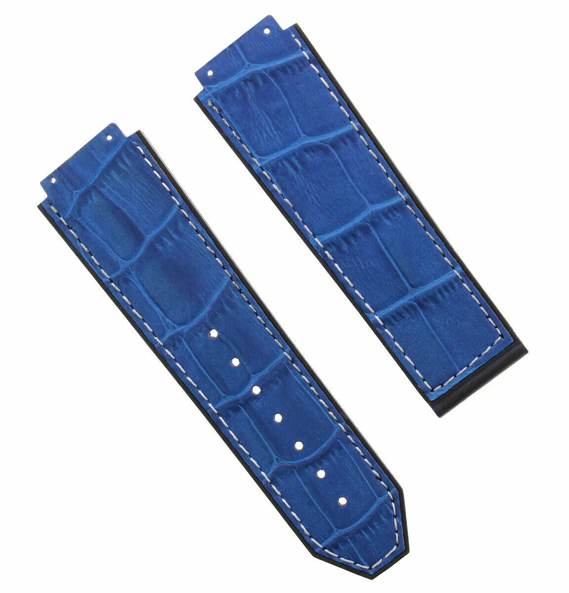 24MM ALLIGATOR LEATHER BAND STRAP FOR 44MM HUBLOT BIG BANG BLUE WS 4 SC S/DRIVER